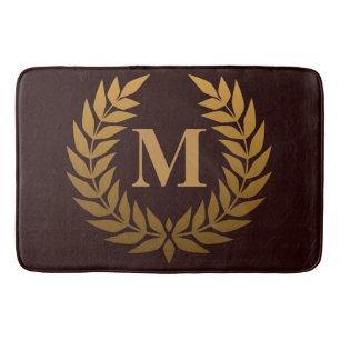 Golden Laurel Wreathe Bath Mat