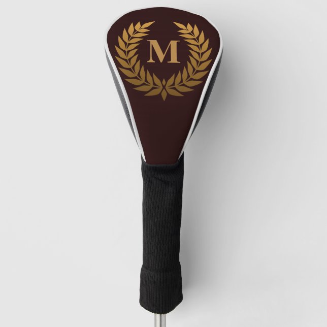 Golden Laurel Wreathe Golf Head Cover (Front)