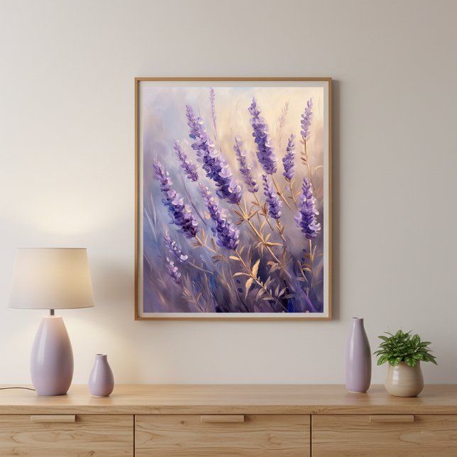 Golden Lavender Wall Art Print | Vertical Poster (Creator Uploaded)