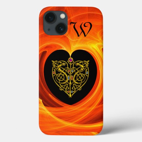 GOLDEN LEAF  black orange yellow iPhone 13 Case