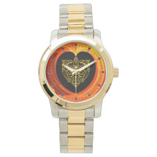 GOLDEN LEAF, black orange yellow Watch