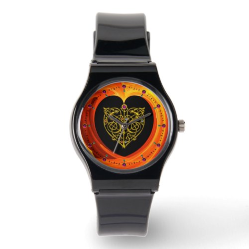 GOLDEN LEAF  black orange yellow Watch
