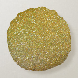 Golden Leaf Round Pillow