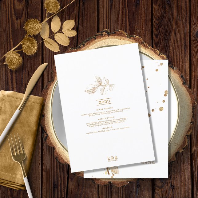 Golden Leaf Wedding ID655 Menu (Creator Uploaded)