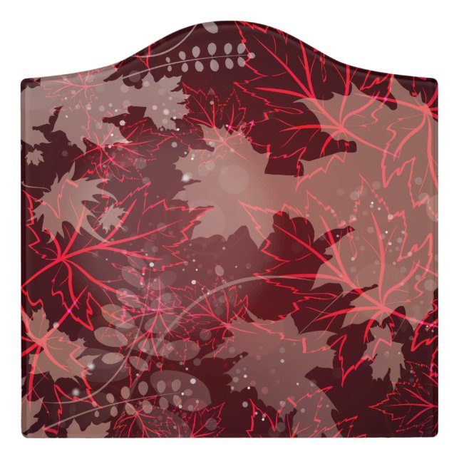 Golden Leaves 1 Door Sign (Large Crest Front)