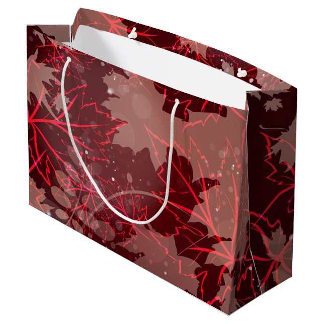 Golden Leaves 1 Large Gift Bag (Back Angled)