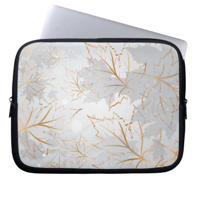 Golden Leaves 3 Laptop Sleeve (Front)