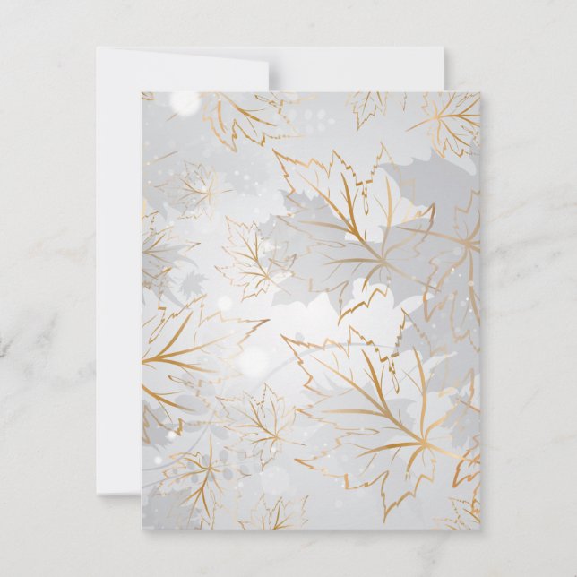 Golden Leaves 3 Note Card (Front)