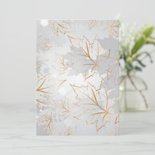 Golden Leaves 3 Thank You Card