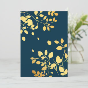 Golden Leaves 8 Thank You Card