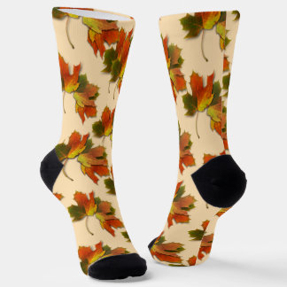 Golden Leaves Autumn Socks