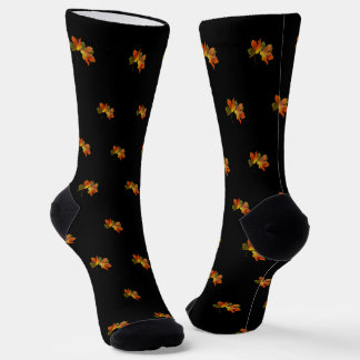 Golden Leaves Autumn Socks