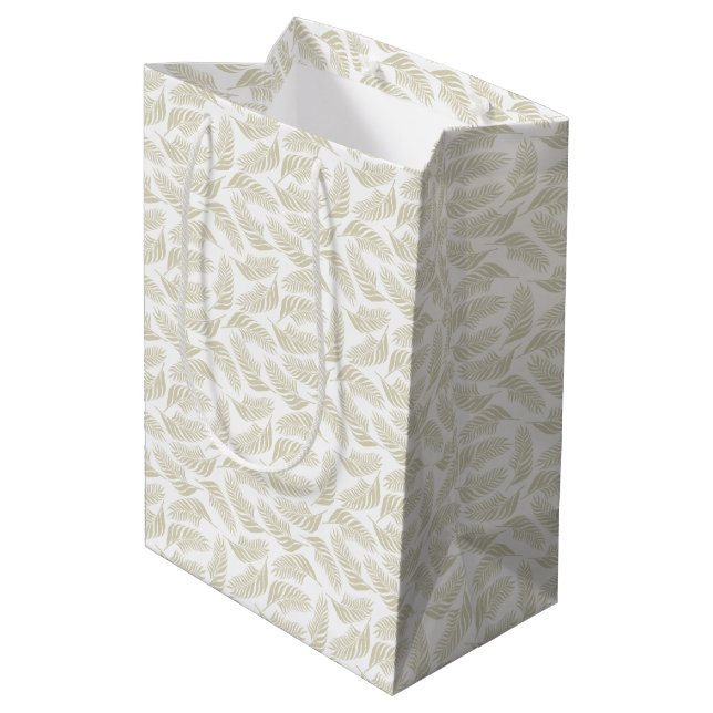 Golden leaves. Botany. Medium Gift Bag (Back Angled)