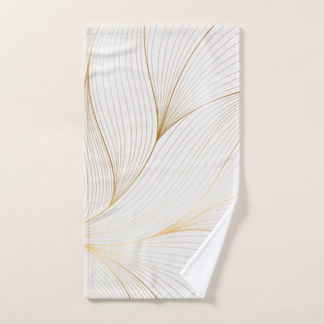 Golden leaves hand towel  (Hand Towel)