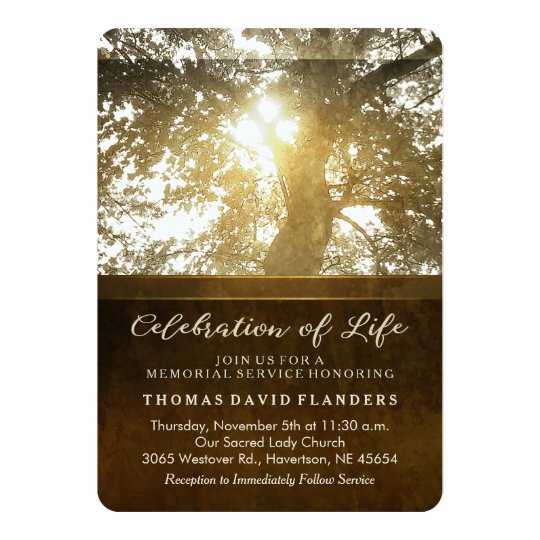 memorial service invitation