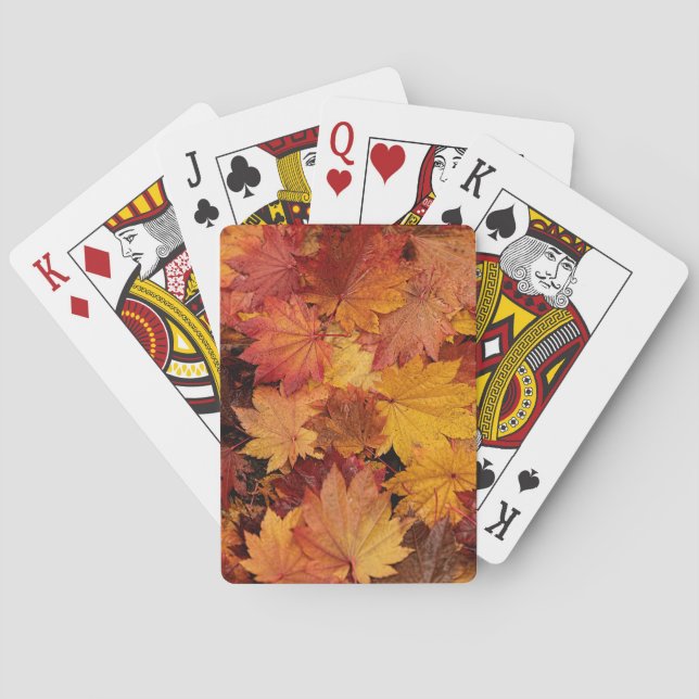 GOLDEN LEAVES OF AUTUMN POKER CARDS (Back)