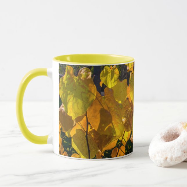 Golden Leaves of Fall Mug (With Donut)