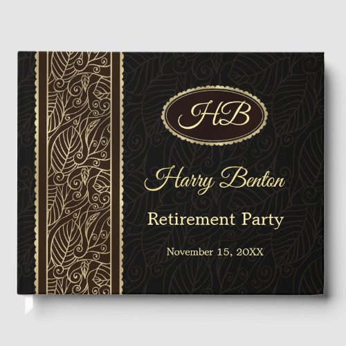 Golden leaves on brown Retirement Party