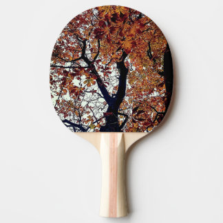 Golden leaves ping pong paddle