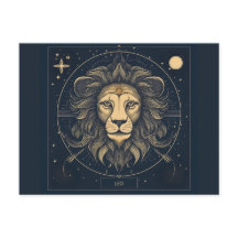 Golden Leo Zodiac Astrology Design