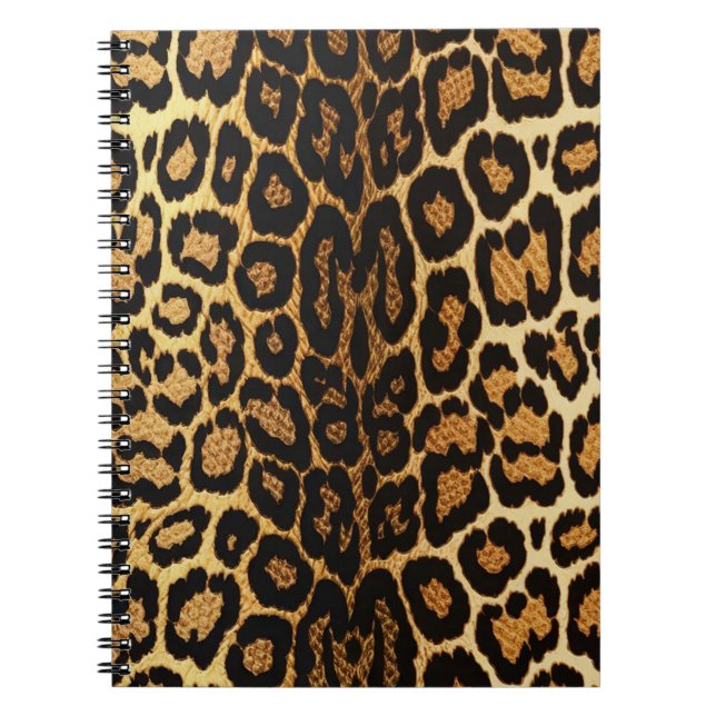 Golden Leopard Chic  🐆 Notebook (Front)