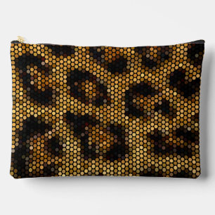 Golden Leopard Pattern Accessory Pouch