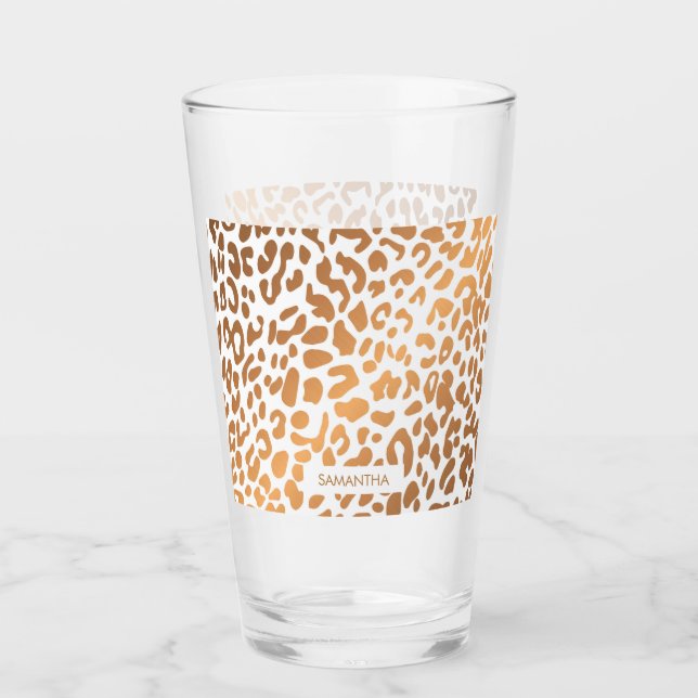 Golden Leopard Print Glass (Front)