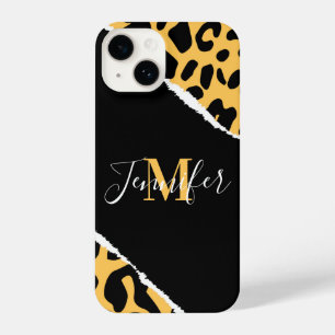 Golden Leopard Print iPhone 14 Case