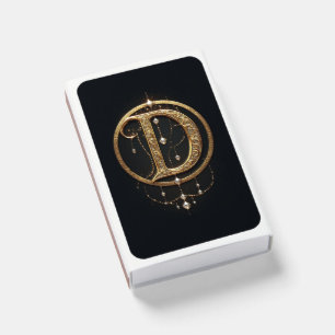 Golden Letter D With Gemstones Baroque Embellishme Matchboxes