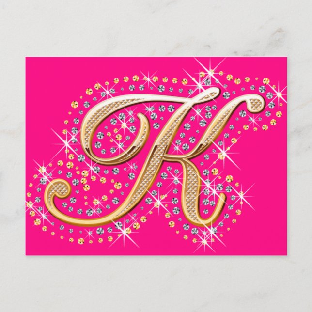 Golden Letter K - Postcard (Front)