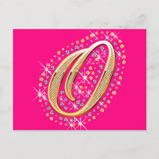 Golden Letter O - Postcard