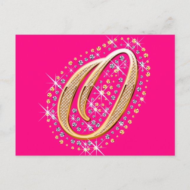 Golden Letter O - Postcard (Front)
