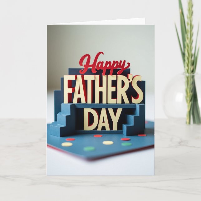 Golden Letters Fathers Day Card (Front)