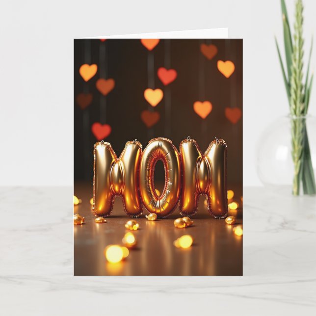 Golden Letters Love Light Card (Front)