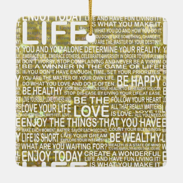 Golden Life Ornament (Back)