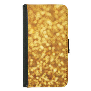 Golden Light Bokeh Abstract Background Samsung Galaxy S5 Wallet Case