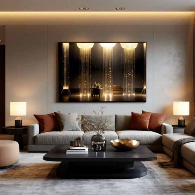 Golden Light Curtain Canvas Print (Creator Uploaded)