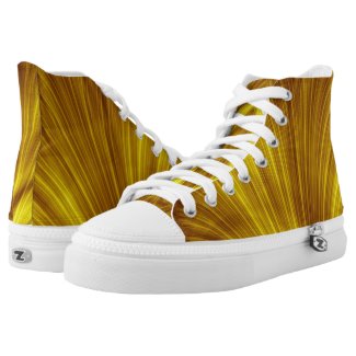 Golden Light Fractal High-Top Sneakers