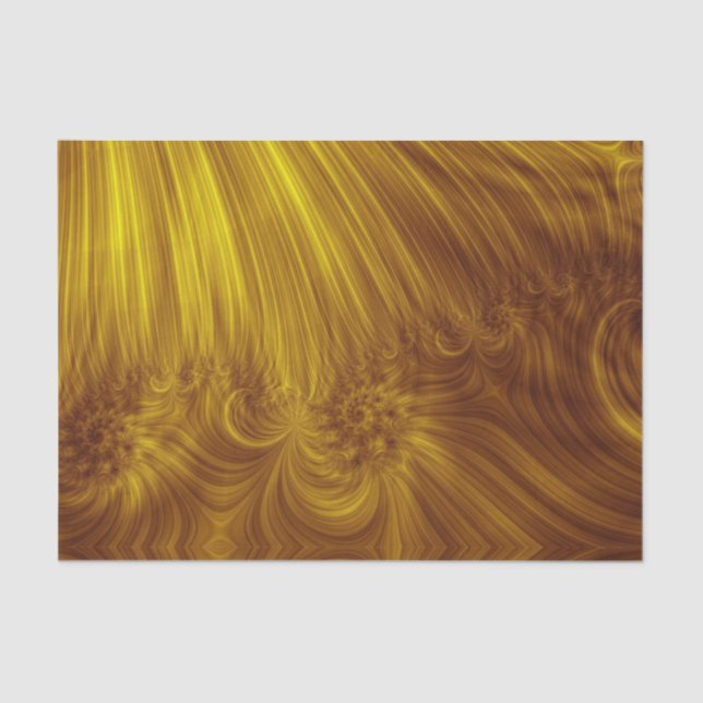 Golden Light Fractal Tissue Paper (Front)