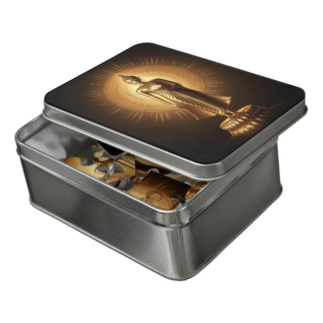 Golden light on Buddha statue Jigsaw Puzzle (Lid Open)