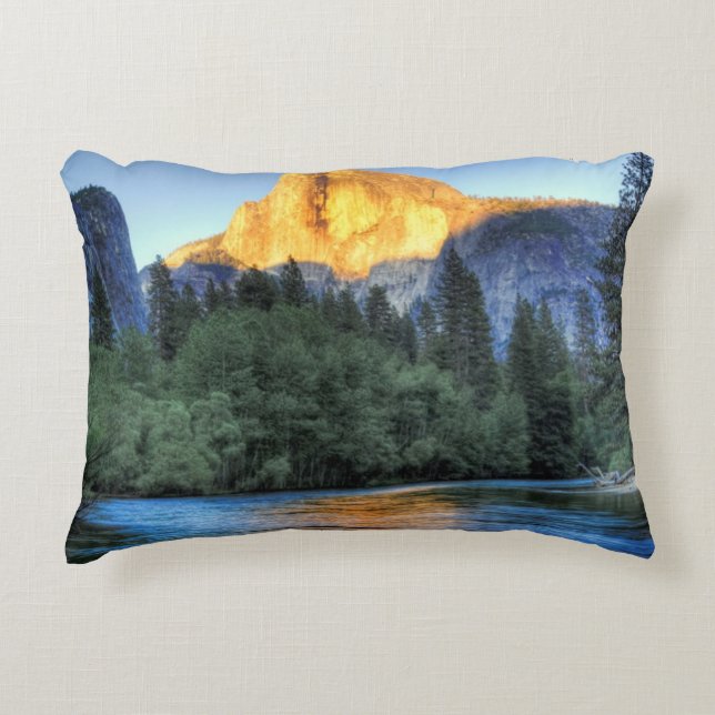 Golden Light on Half Dome Decorative Pillow (Front)