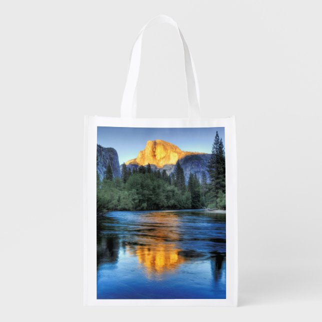 Golden Light on Half Dome Grocery Bag (Front)