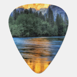 Golden Light on Half Dome Guitar Pick