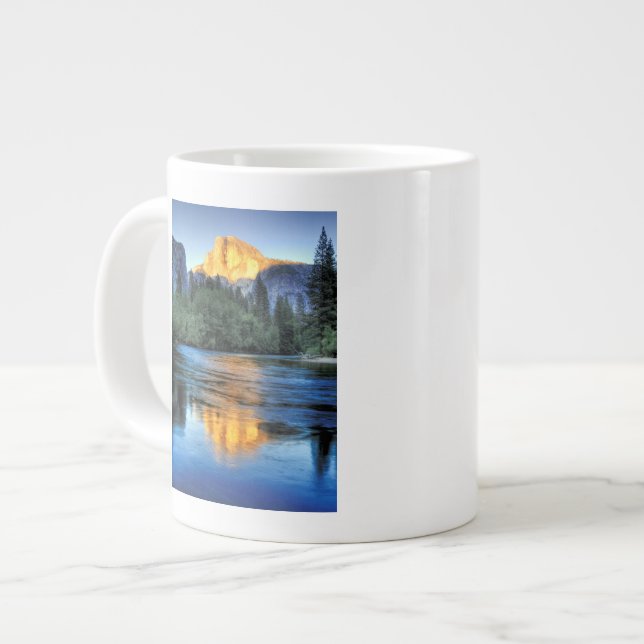 Golden Light on Half Dome Large Coffee Mug (Front Left)