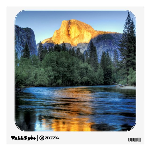 Golden Light on Half Dome Wall Sticker (Front)