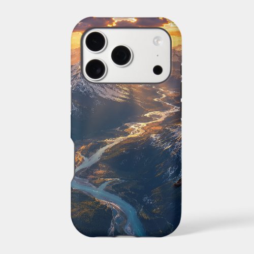 Golden Light Over the Alpine River001 iPhone 17 Pro Case