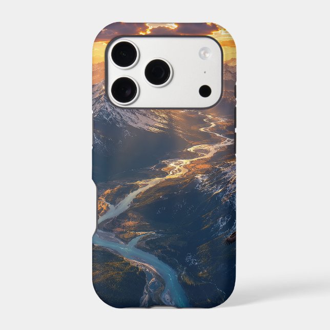 Golden Light Over the Alpine River001 Case-Mate iPhone Case (Back)