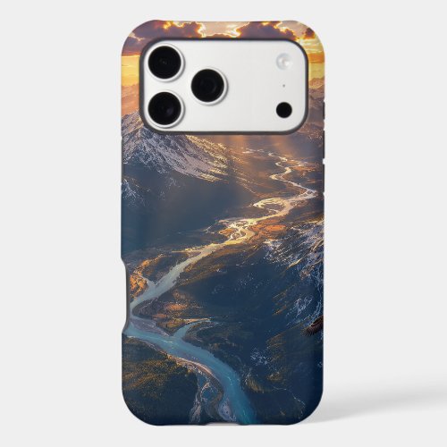 Golden Light Over the Alpine River001 iPhone 17 Pro Max Case