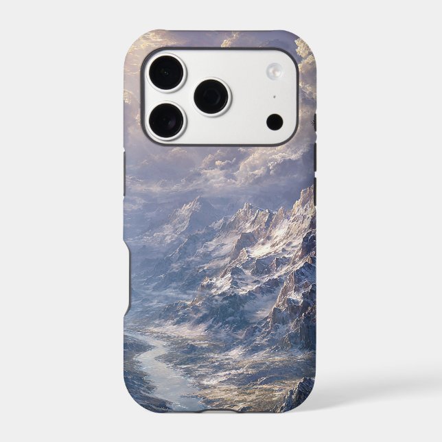 Golden Light Over the Alpine River002 Case-Mate iPhone Case (Back)