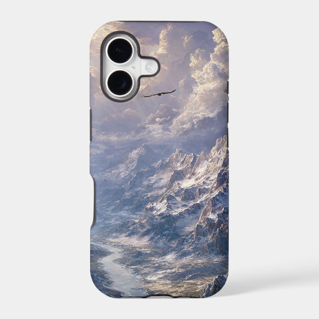 Golden Light Over the Alpine River002 Case-Mate iPhone Case (Back)